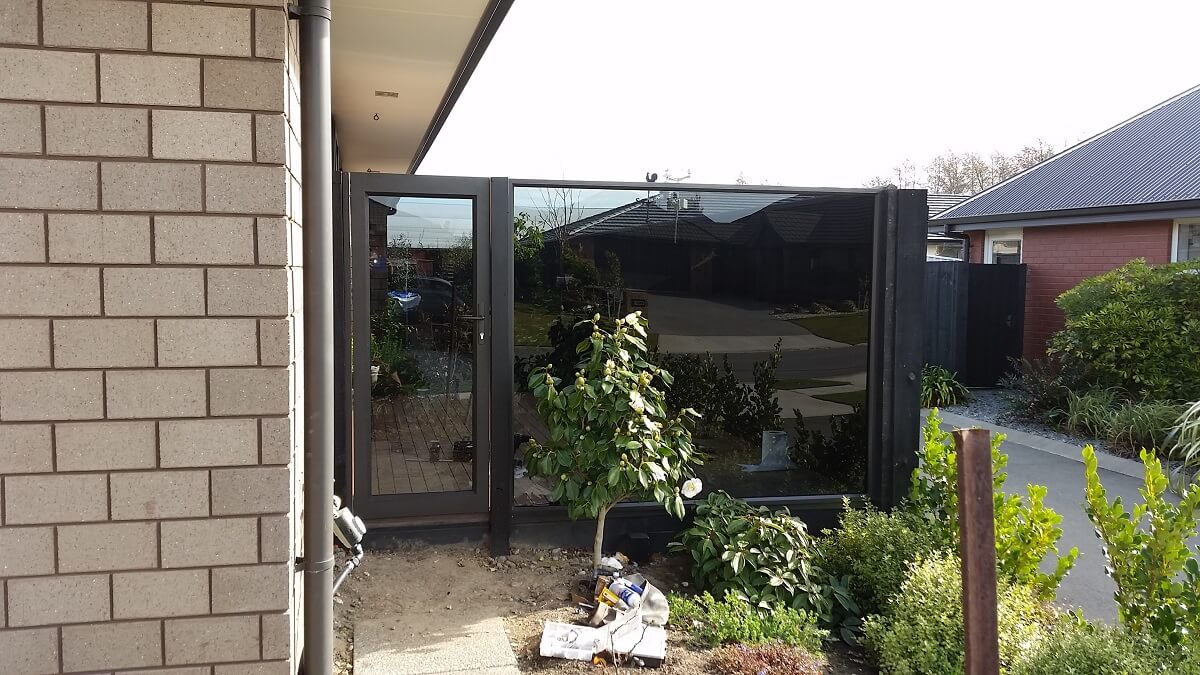 Aluminium Framed Tinted Glass Windbreak By The Glassman Marlborough NZ