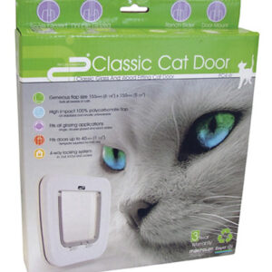 Pet-Corp Cat Door – CLASSIC – White